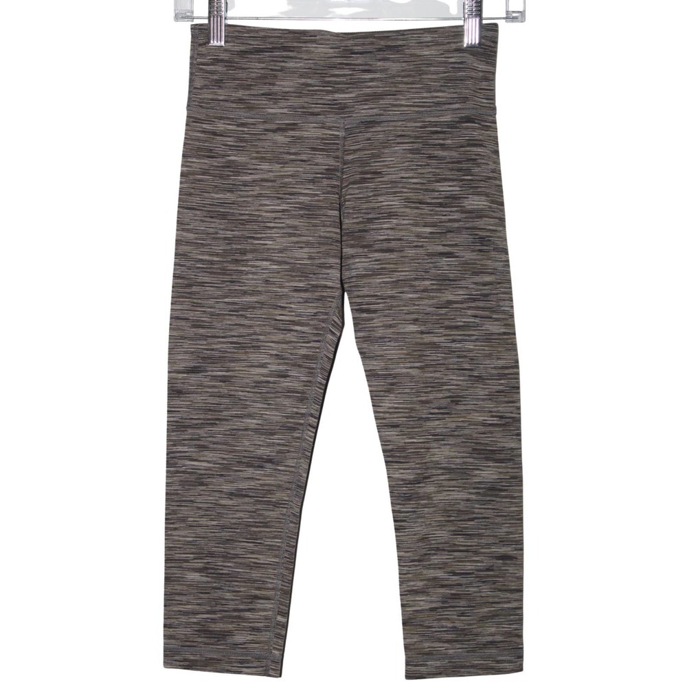 Women's Lululemon Athletica Gray Athletic Pull On Cropped Capri Leggings Size 4